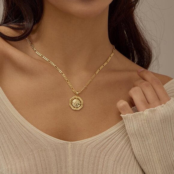 Trendy Personalized Initial Necklace - 14K Gold Plated with Gift Packaging - Picture 2 of 9